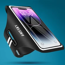 HAISSKY Clear View Running Sport Armbands For iPhone 14 13 12 11 Pro Max XR XS 7 8 Plus GYM Phone Arm Band Case For Xiaomi 13 12