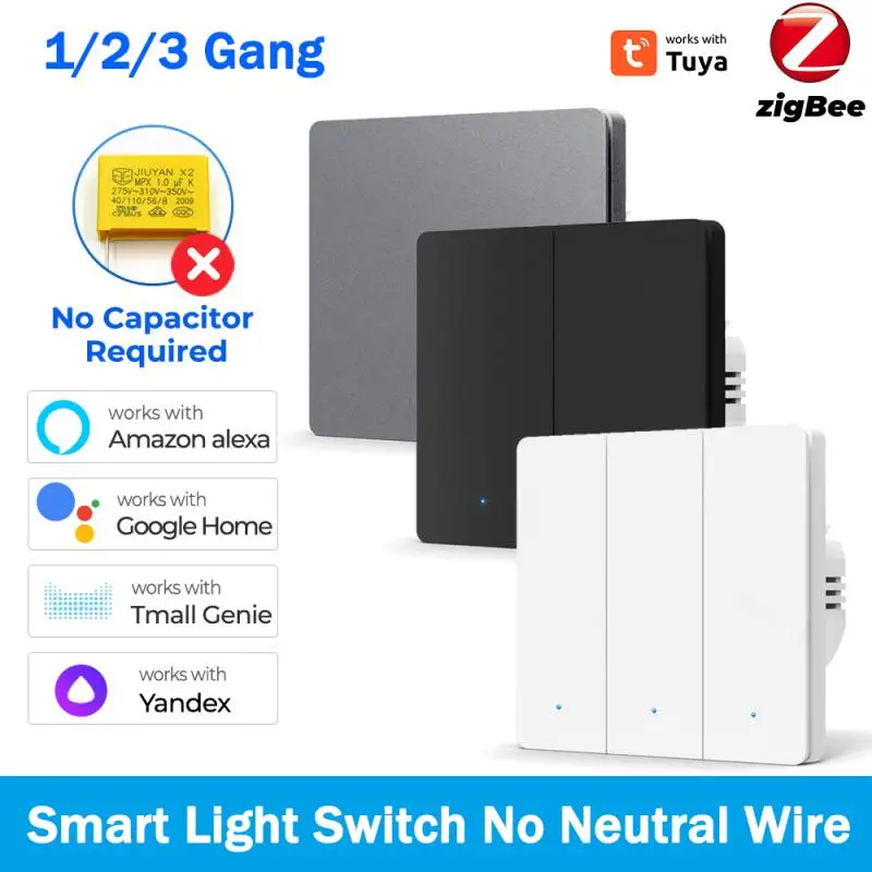 1/2/3Gang Tuya Zigbee Smart Light Switch No Neutral Wire No Capacitor Push Button Switch Smart Life Works With Alexa Google Home
1/2/3Gang Tuya Zigbee Smart Light Switch No Neutral Wire No Capacitor Push Button Switch Smart Life Works With Alexa Google Home