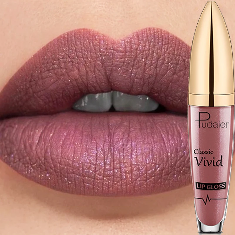

Waterproof Diamond Pearlescent Lip Gloss Long Lasting Non-stick Cup Matte Glitter Shimmer Liquid Lipstick Lipgloss Lips Makeup