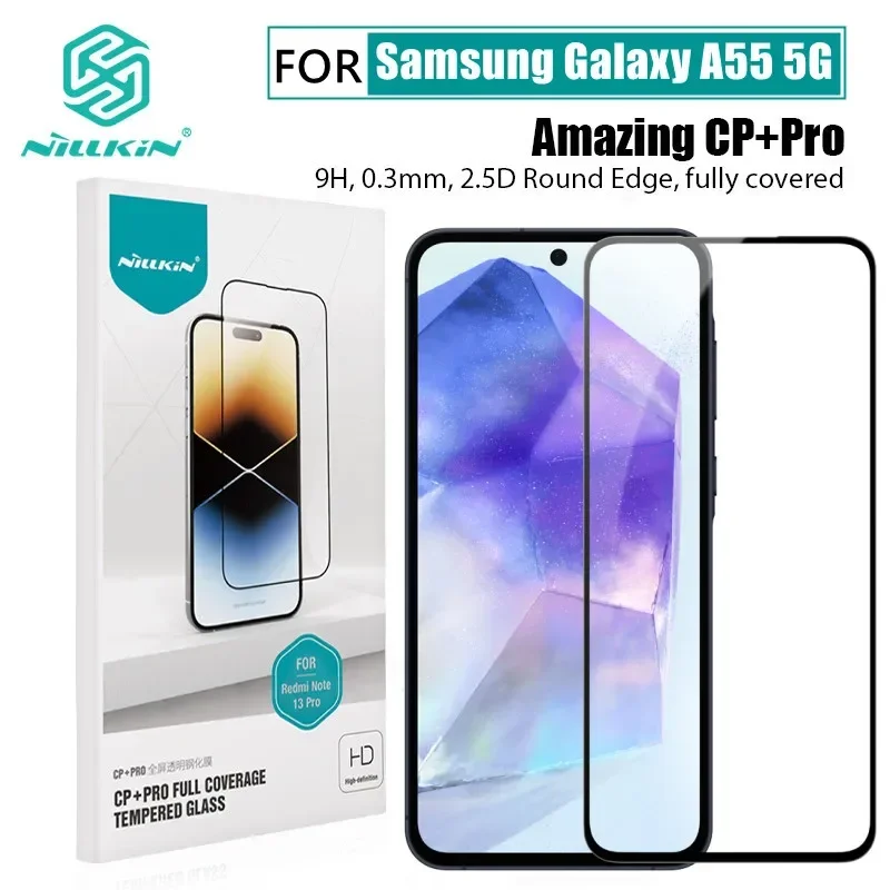 Защитная пленка для экрана Samsung Galaxy A55 NILLKIN Amazing CP+Pro/H+Pro закаленное стекло