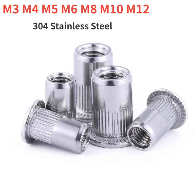M3 M4 M5 M6 M8 M10 M12 304 Stainless Steel Rivet Nut Cylindrical Vertical Pattern Flat Head Rivet Nut Knurled Rivet Nut
M3 M4 M5 M6 M8 M10 M12 304 Stainless Steel Rivet Nut Cylindrical Vertical Pattern Flat Head Rivet Nut Knurled Rivet Nut