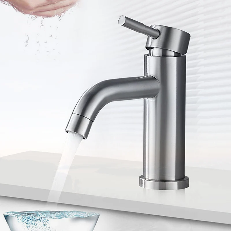 Stainless-Steel Basin Faucet Bathroom Sink Faucets Hot/Cold Water Mixer Taps Single Handle Hole Toilet Sink Tap Deck Mounted
Stainless-Steel Basin Faucet Bathroom Sink Faucets Hot/Cold Water Mixer Taps Single Handle Hole Toilet Sink Tap Deck Mounted