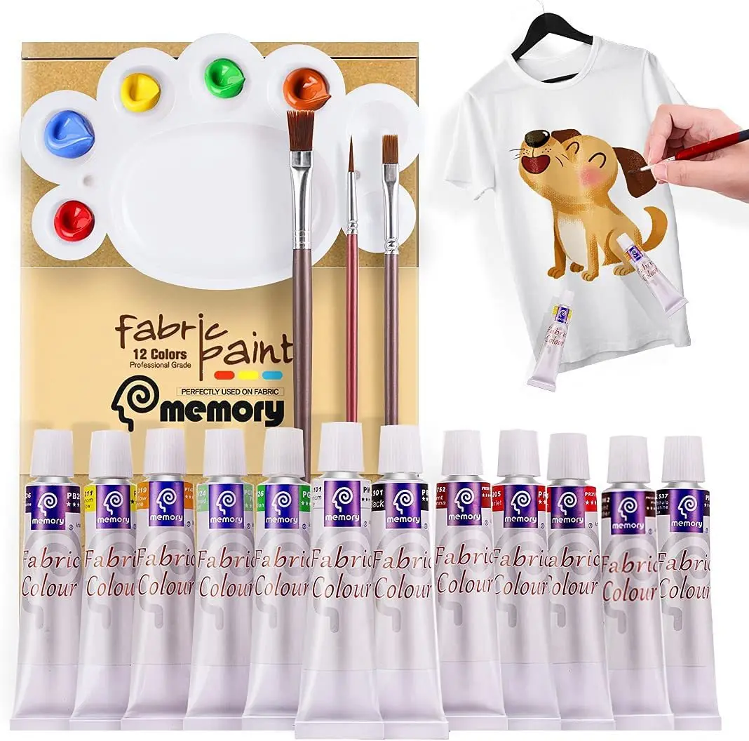 Memory 12 Color 12ml textile Paint Set Textile Diy hand-painted Creative Production Gift Brush Palette
Memory 12 Color 12ml textile Paint Set Textile Diy hand-painted Creative Production Gift Brush Palette