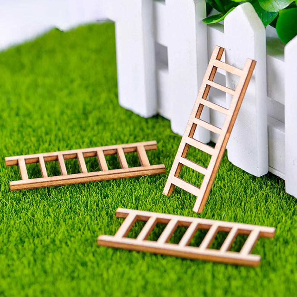 

20 Pcs Tiny Ladders House Accessories Mini Fake Dollhouse Miniatures Faux Bulk Artificial