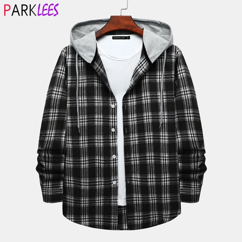 Mens Flannel Hoodie Plaid Checked Shirt 2023 Brand New Long Sleeve Casual Shirt Men Button Down Lightweight Shirt Jacket Chemise
Mens Flannel Hoodie Plaid Checked Shirt 2023 Brand New Long Sleeve Casual Shirt Men Button Down Lightweight Shirt Jacket Chemise