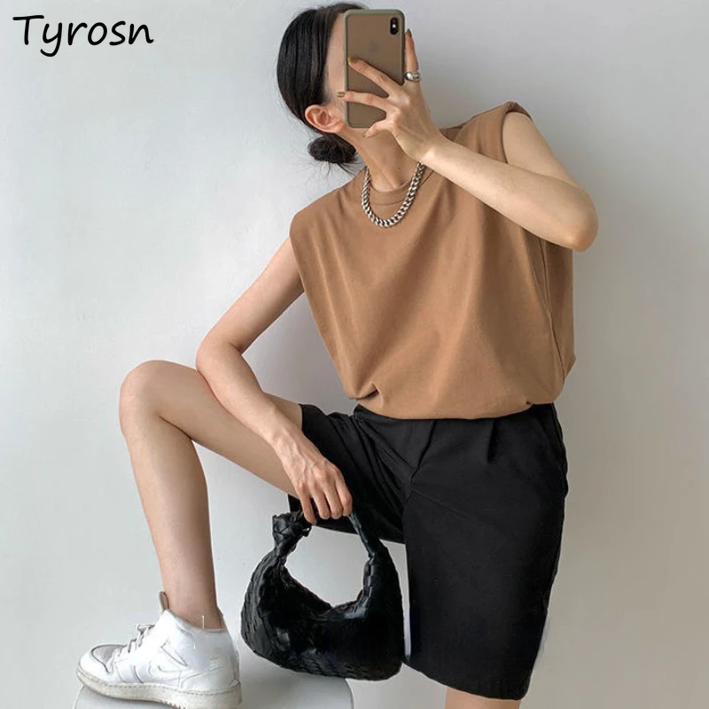 Minimalist T-shirts Women Sleeveless Casual Streetwear Retro Personality Summer Pure Daily Popular Classic Hipster Loose Ulzzang
Minimalist T-shirts Women Sleeveless Casual Streetwear Retro Personality Summer Pure Daily Popular Classic Hipster Loose Ulzzang