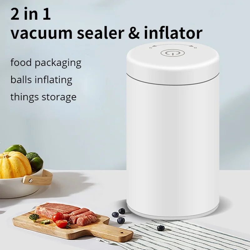 2 in1 Dual Use Vacuum Sealer Bag Inflator Air Pump USB Rechargeable Packaging Machine Multifunction Food Vacuum Sealing Machine
2 in1 Dual Use Vacuum Sealer Bag Inflator Air Pump USB Rechargeable Packaging Machine Multifunction Food Vacuum Sealing Machine