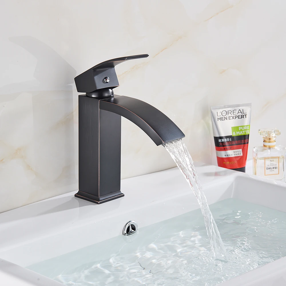 Deck Mounted Basin Mixer Faucet Black Hot Cold Basin Tap Single Hole Vanity Sink Faucet Lead-Free Brass Bathroom Faucet
Deck Mounted Basin Mixer Faucet Black Hot Cold Basin Tap Single Hole Vanity Sink Faucet Lead-Free Brass Bathroom Faucet