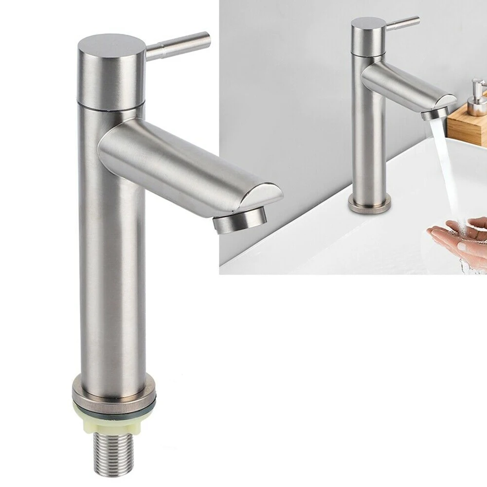 Basin Sink Faucet Bathroom Faucets Single Cold Sink Faucet 304 Stainless Steel Bathroom Accessories Kitchen Faucets Water Tap
Basin Sink Faucet Bathroom Faucets Single Cold Sink Faucet 304 Stainless Steel Bathroom Accessories Kitchen Faucets Water Tap