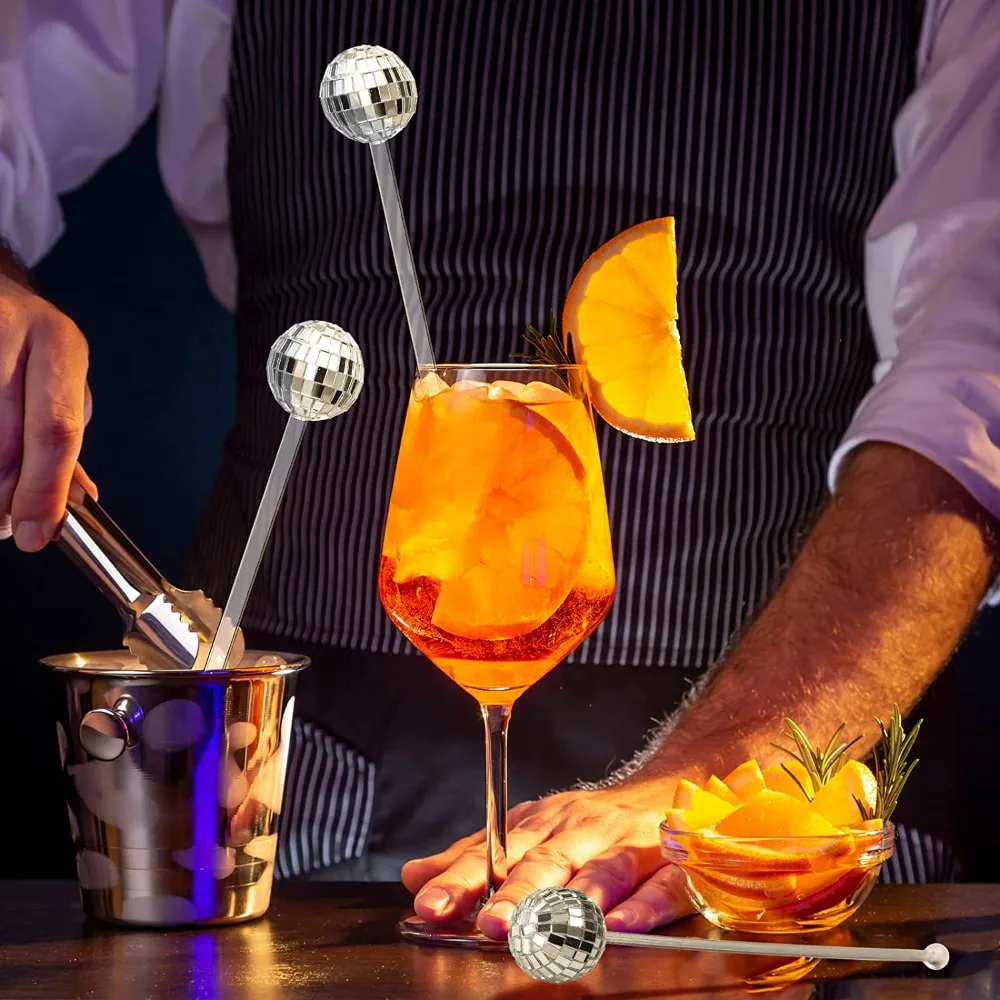 10Pcs Reusable Cocktail Home Decoration Drinks Disco Ball The Stirring Rod Mirror Ball Agitator
10Pcs Reusable Cocktail Home Decoration Drinks Disco Ball The Stirring Rod Mirror Ball Agitator