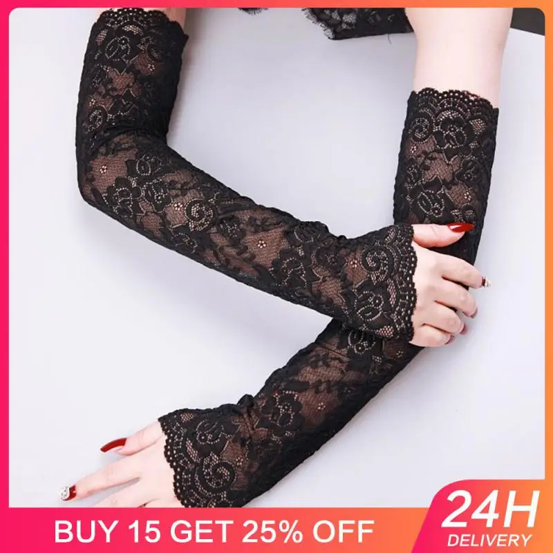 New Ice Silk Lace Arm Cover Sunscreen Long Lace Fingerless Mittens Covered Scar Elastic Sleeve Ladies Driving Gloves Cuff Cover
New Ice Silk Lace Arm Cover Sunscreen Long Lace Fingerless Mittens Covered Scar Elastic Sleeve Ladies Driving Gloves Cuff Cover