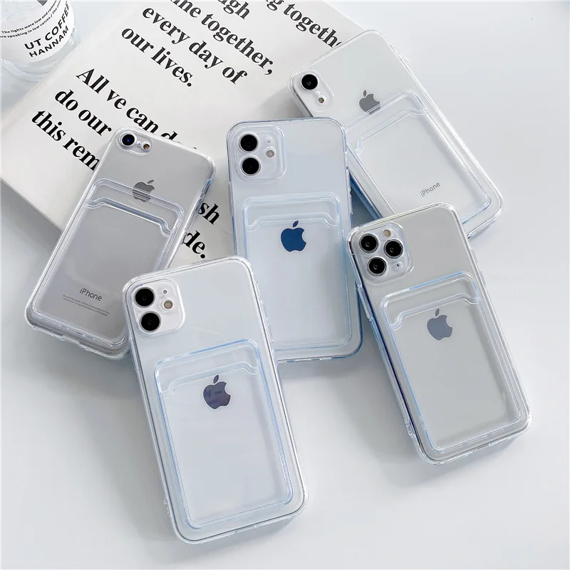 Shockproof Clear Silicone Card Cover For iPhone 14 13 12 11 Pro Max XS XR 8 Plus SE Hot Lens Protection Wallet Transparent Case
Shockproof Clear Silicone Card Cover For iPhone 14 13 12 11 Pro Max XS XR 8 Plus SE Hot Lens Protection Wallet Transparent Case