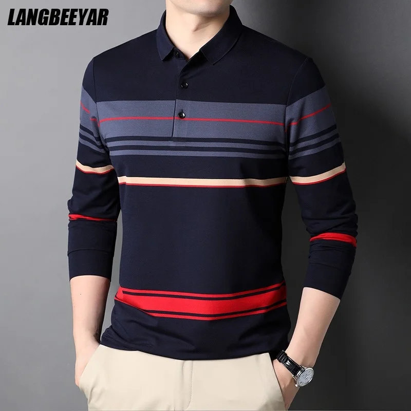 Top Grade New Fashion Designer Brand Simple Mens Polo Shirt Trendy With Long Sleave Stripped Casual Tops Men Clothes
Top Grade New Fashion Designer Brand Simple Mens Polo Shirt Trendy With Long Sleave Stripped Casual Tops Men Clothes