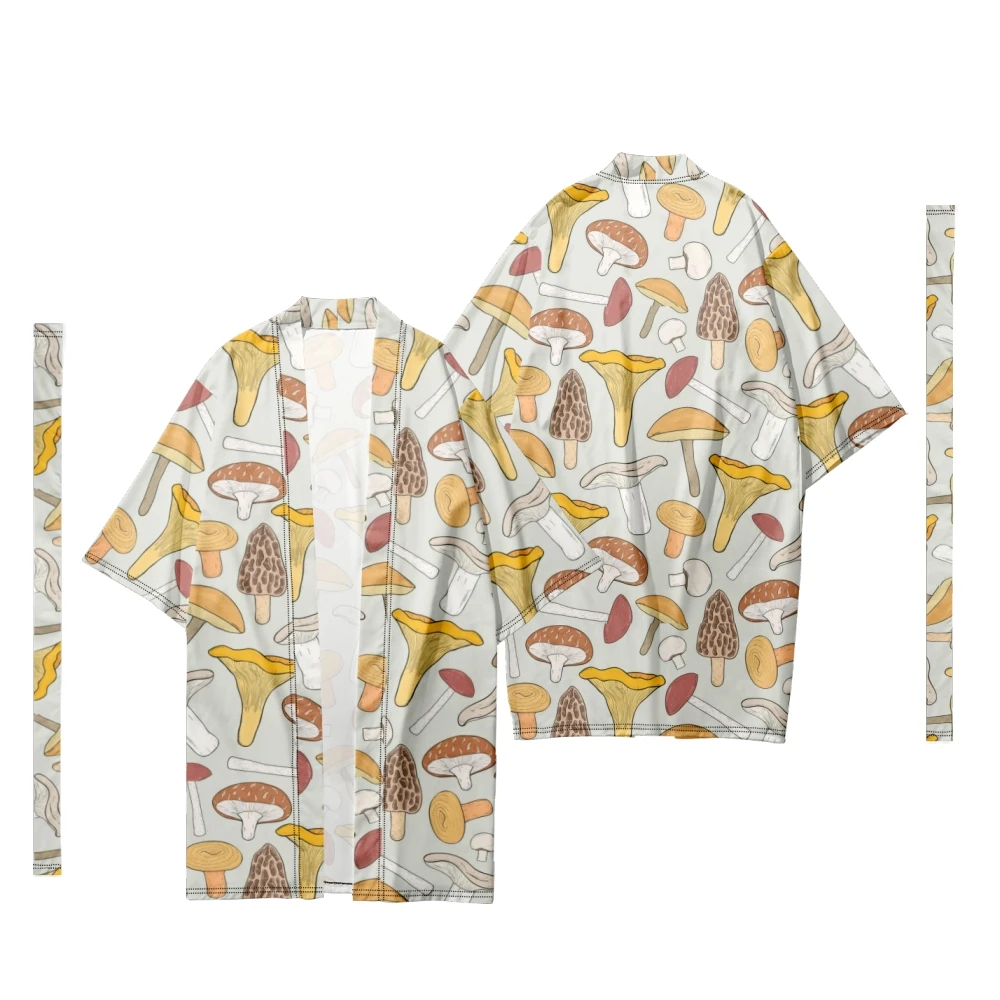 Men's Japanese Long Kimono Cardigan Men's Samurai Costume Kimono Mushroom Pattern Kimono Shirt Yukata Jacket 1
Men's Japanese Long Kimono Cardigan Men's Samurai Costume Kimono Mushroom Pattern Kimono Shirt Yukata Jacket 1