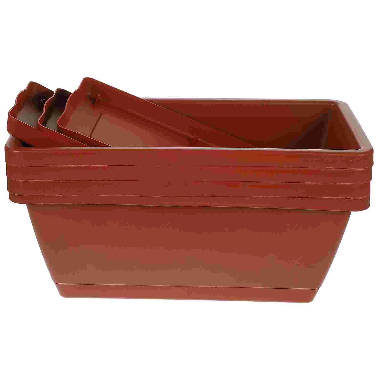 4 Pcs Rustic Outdoor Planters Rectangular Flower Pot Household Large Flowerpot Rectangle Vase Planting Container Office
4 Pcs Rustic Outdoor Planters Rectangular Flower Pot Household Large Flowerpot Rectangle Vase Planting Container Office