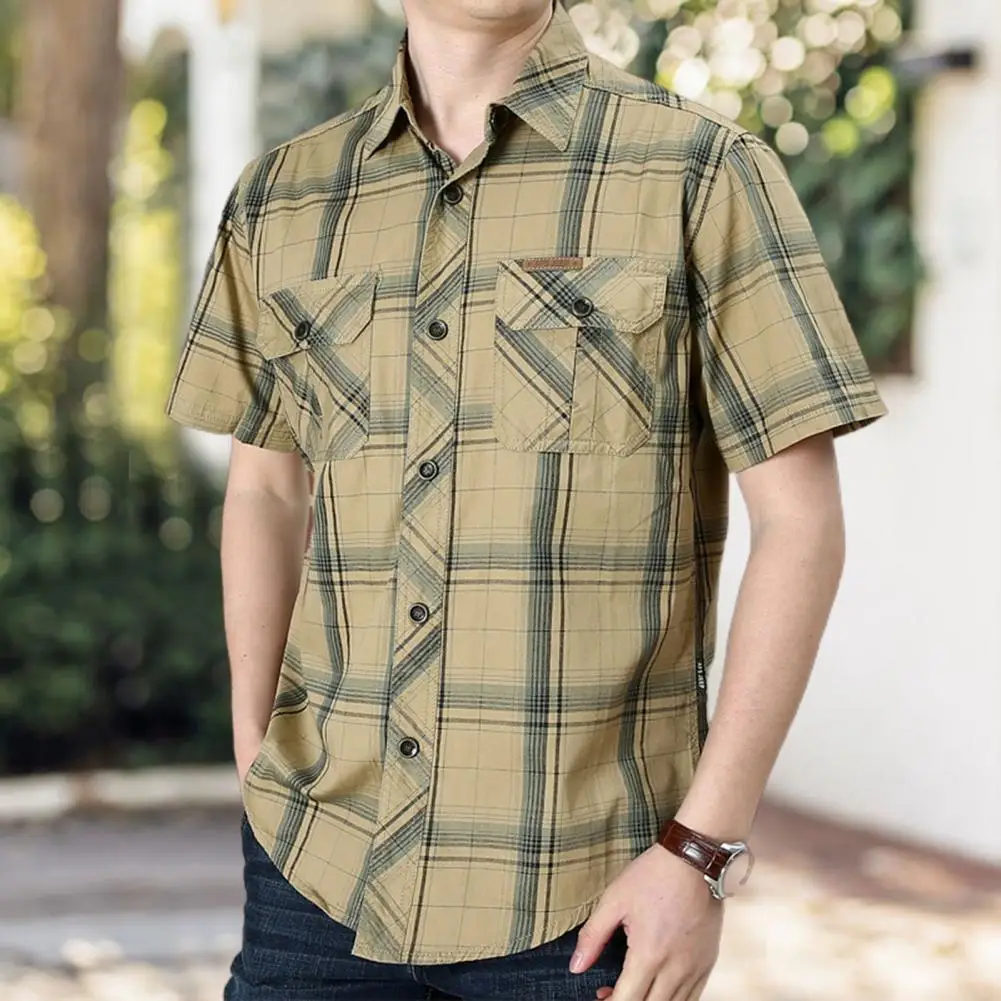 Work Shirt Popular Flap Pocket Buttons Denim Shirt Checkeds Relaxed Fit Party Shirt
Work Shirt Popular Flap Pocket Buttons Denim Shirt Checkeds Relaxed Fit Party Shirt