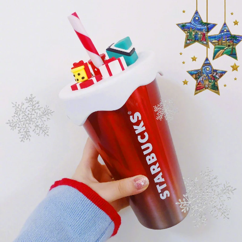 Christmas Elfin Stainless Steel Straw Cup Gradient Red Elfish Out Dooor In-car Portable Coffee Mug 532ml Gift
Christmas Elfin Stainless Steel Straw Cup Gradient Red Elfish Out Dooor In-car Portable Coffee Mug 532ml Gift