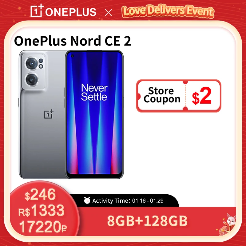 Global Version OnePlus Nord CE 2 CE2 5G Smartphone 8GB 128GB Mobile Phones 65W Fast Charge MTK Dimensity 900 Android 64MP
Global Version OnePlus Nord CE 2 CE2 5G Smartphone 8GB 128GB Mobile Phones 65W Fast Charge MTK Dimensity 900 Android 64MP