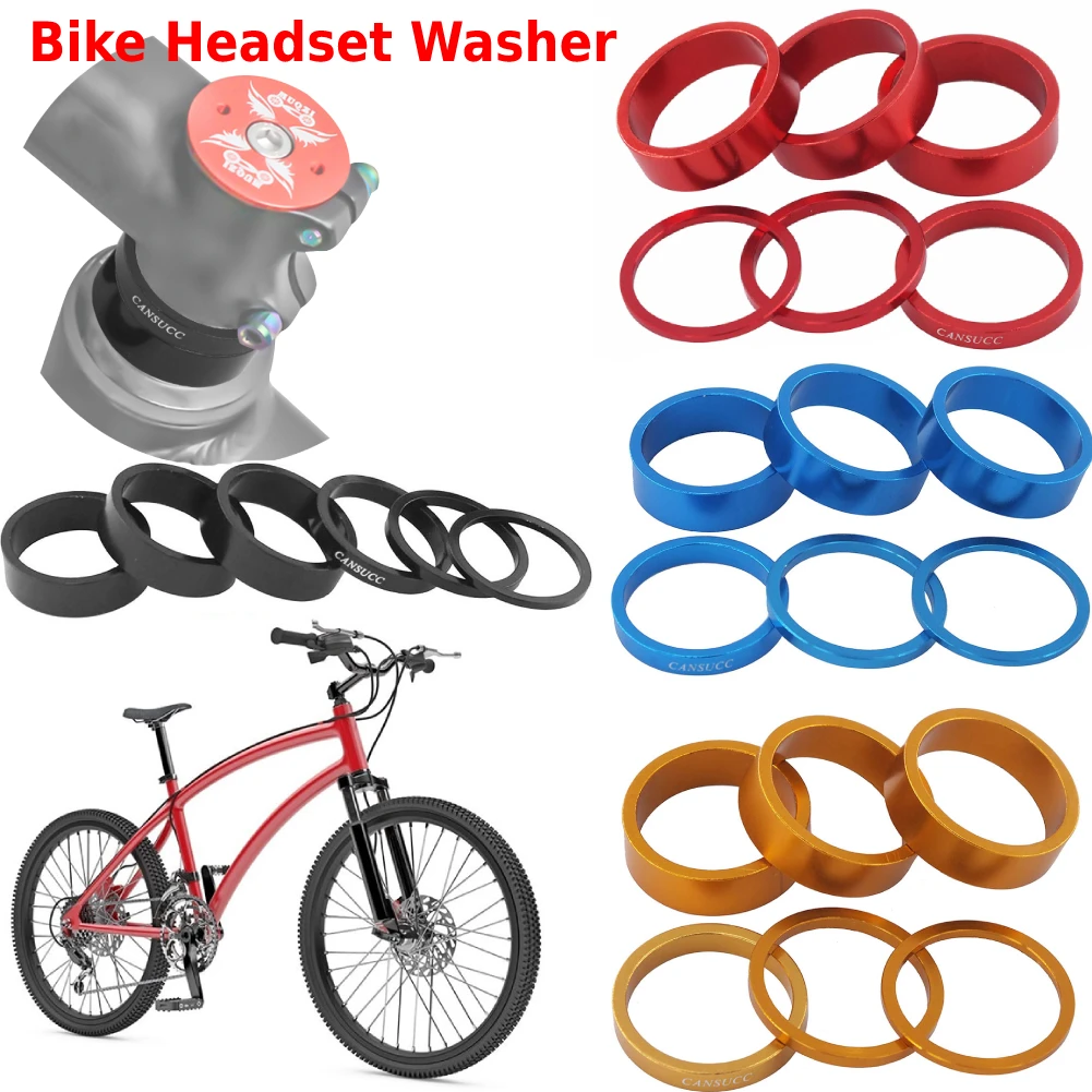 6Pcs Bike Fork Washer Stem Spacers Aluminum Alloy Bicycle Headset Washer Raise Handlebar Spacers Ring Gasket for MTB Cycling
6Pcs Bike Fork Washer Stem Spacers Aluminum Alloy Bicycle Headset Washer Raise Handlebar Spacers Ring Gasket for MTB Cycling