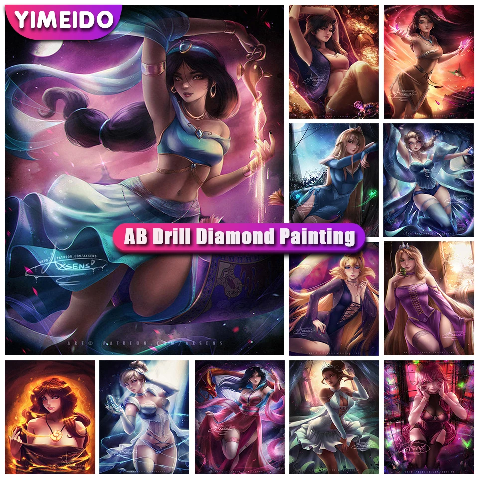 Disney AB Diamond Painting Girl Princess Full Drill Diamond Embroidery Cartoon Cross Stitch Kits Rhinestones Picture Gift
Disney AB Diamond Painting Girl Princess Full Drill Diamond Embroidery Cartoon Cross Stitch Kits Rhinestones Picture Gift