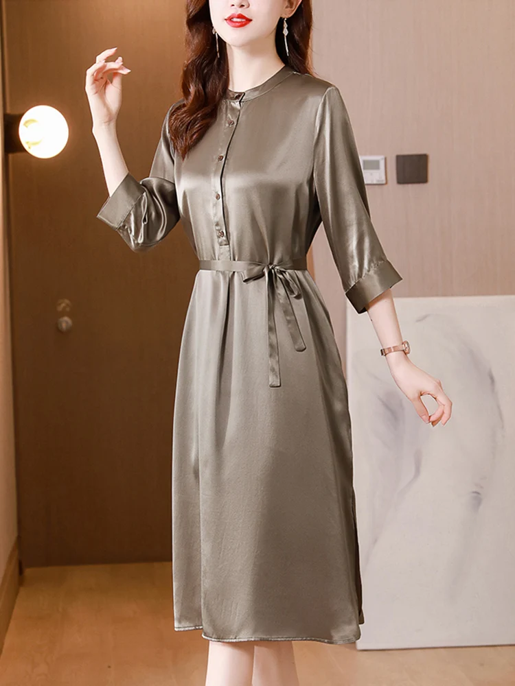 Vintage Women Party Mulberry Silk Dress 2022 Fashion Elegant Prom Midi Evening Dresses Tunics Slim Fit Formal Casual Vestidos
Vintage Women Party Mulberry Silk Dress 2022 Fashion Elegant Prom Midi Evening Dresses Tunics Slim Fit Formal Casual Vestidos