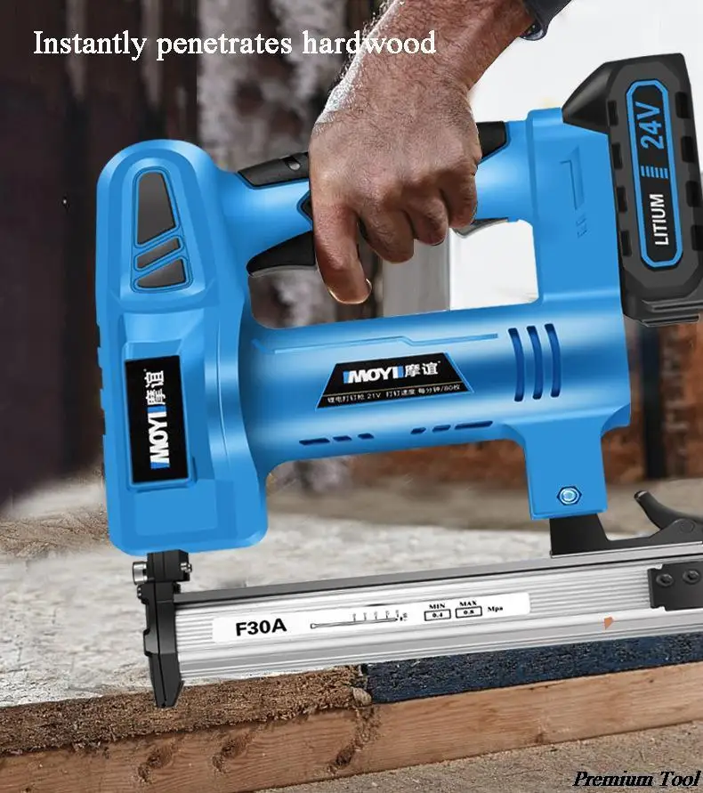 Cordless Electric Nail Gun Lithium Battery Shoot Nail Gun Furniture Stapler Staple Gun Carpentry Nailer Woodworking DIY Tools 
Cordless Electric Nail Gun Lithium Battery Shoot Nail Gun Furniture Stapler Staple Gun Carpentry Nailer Woodworking DIY Tools