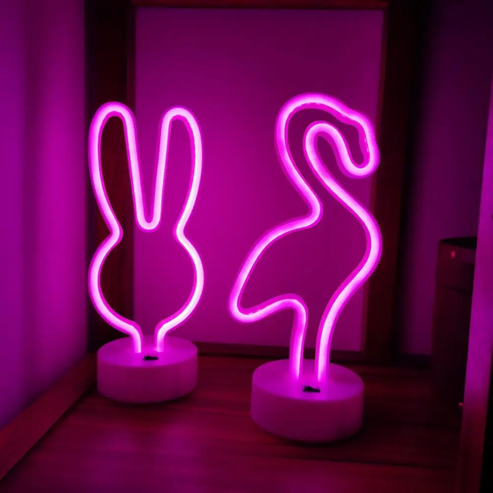 LED Neon Light Creative Shape USB/Battery Operated Animal Themed Flamingo Rabbit Neon Sign Lamp Desktop Decor
LED Neon Light Creative Shape USB/Battery Operated Animal Themed Flamingo Rabbit Neon Sign Lamp Desktop Decor
