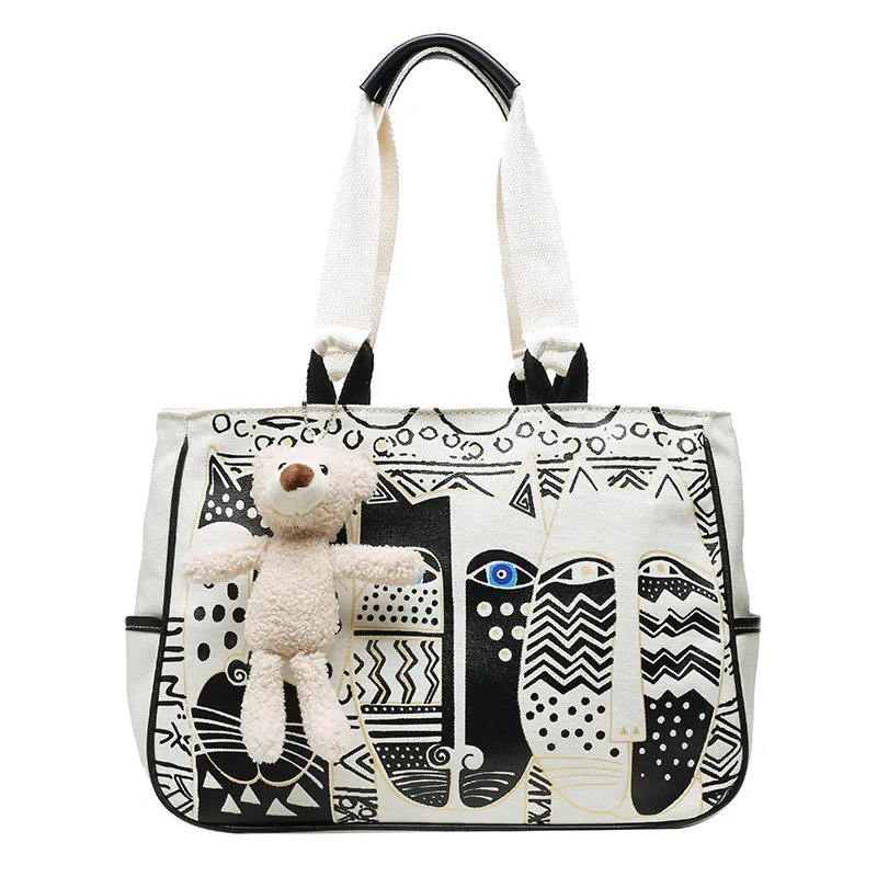 Fashion Personality Canvas Bag Woman Tote Bag Large Capacity Casual Shopping Bag
Fashion Personality Canvas Bag Woman Tote Bag Large Capacity Casual Shopping Bag