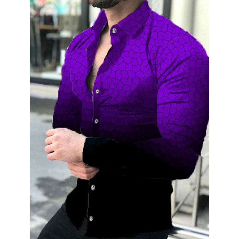 Fashion Men Shirts Turn-Down Collar Buttoned Shirt Casual Designer Stripe Print Long Sleeve Tops Mens Clothes Club Prom Cardigan
Fashion Men Shirts Turn-Down Collar Buttoned Shirt Casual Designer Stripe Print Long Sleeve Tops Mens Clothes Club Prom Cardigan