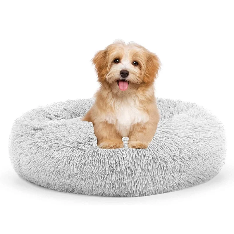 

Dog Bed Long Plush Dount Basket Calming Cat Beds Hondenmand Pet Kennel House Soft Fluffy Cushion Sleeping Bag Mat for Large Dogs
