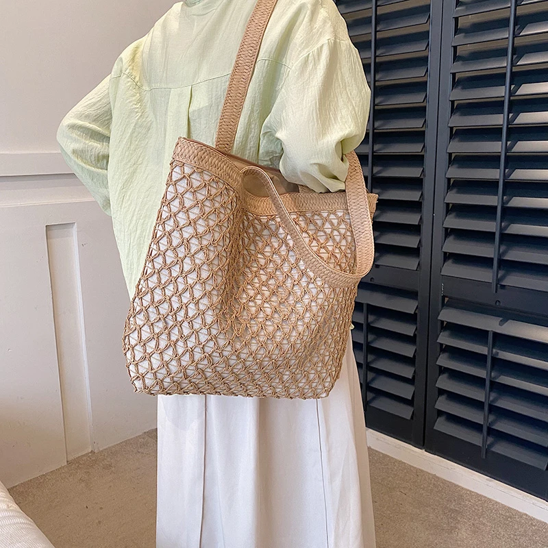 Lady Big Weave Zipper Shoulder Side Bags for Women Summer New In Fashion Handbags and Purses Female Beach Totes Organizer
Lady Big Weave Zipper Shoulder Side Bags for Women Summer New In Fashion Handbags and Purses Female Beach Totes Organizer