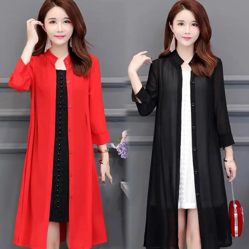 Summer Spring Chiffon Blouse Cardigan Sun Protection Clothing Long Blouse Beach Korean Female Fashion Tops Feminino Femme E93
Summer Spring Chiffon Blouse Cardigan Sun Protection Clothing Long Blouse Beach Korean Female Fashion Tops Feminino Femme E93