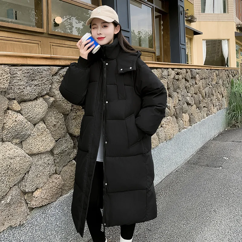 2023 Winter New Thickened Long Women's Cotton Coat Fashion Over Knee Cotton Coat Solid Color Warm Down Cotton Coat
2023 Winter New Thickened Long Women's Cotton Coat Fashion Over Knee Cotton Coat Solid Color Warm Down Cotton Coat