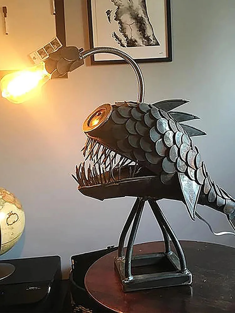 Angler Fish Desk Lamp Shark Desktop Night Light Usb Metal Lantern Table Decoration Iron Table Lamp Usb Lantern Table Decoration
Angler Fish Desk Lamp Shark Desktop Night Light Usb Metal Lantern Table Decoration Iron Table Lamp Usb Lantern Table Decoration