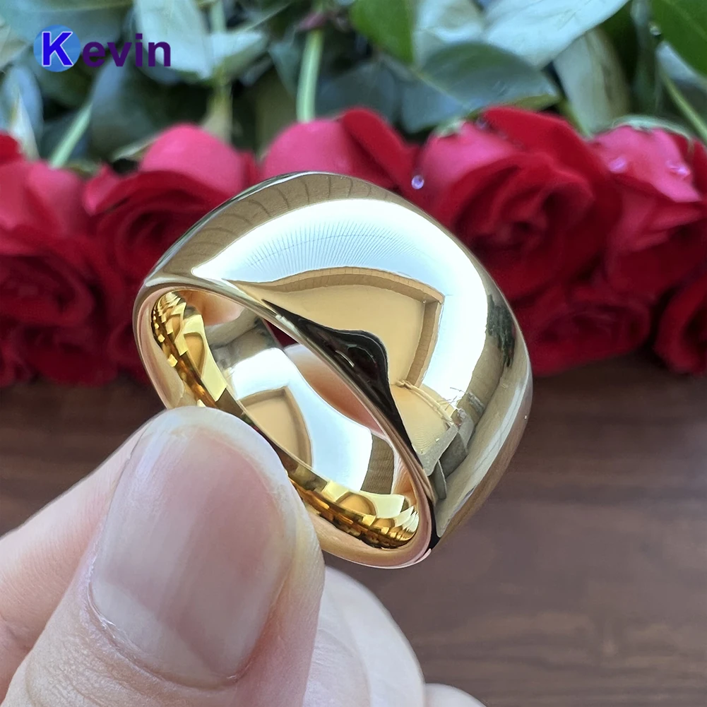 10mm Yellow Gold Tungsten Carbide Ring for Men Women Fashion Engagement Wedding Band Trendy Jewelry Domed Polished Comfort Fit
10mm Yellow Gold Tungsten Carbide Ring for Men Women Fashion Engagement Wedding Band Trendy Jewelry Domed Polished Comfort Fit