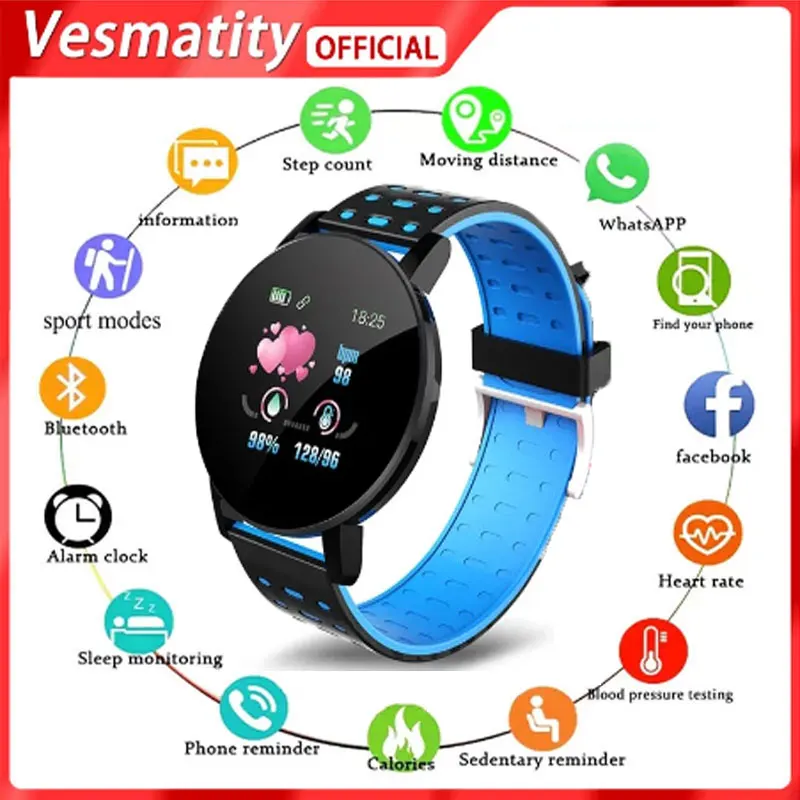 Vesmatity Smart Watch Blood Pressure Sport Tracker Waterproof Bluetooth Smart Bracelet Heart Rate Monitoring For Android Ios
Vesmatity Smart Watch Blood Pressure Sport Tracker Waterproof Bluetooth Smart Bracelet Heart Rate Monitoring For Android Ios