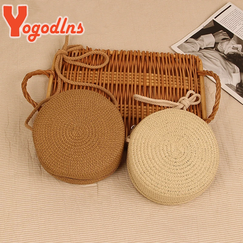 Yogodlns Fashion Round Straw Bags for Women Summer Woven Beach Bag Handmade Crossbody Shoulder Bag Bohemia Messenger Bag Handbag
Yogodlns Fashion Round Straw Bags for Women Summer Woven Beach Bag Handmade Crossbody Shoulder Bag Bohemia Messenger Bag Handbag