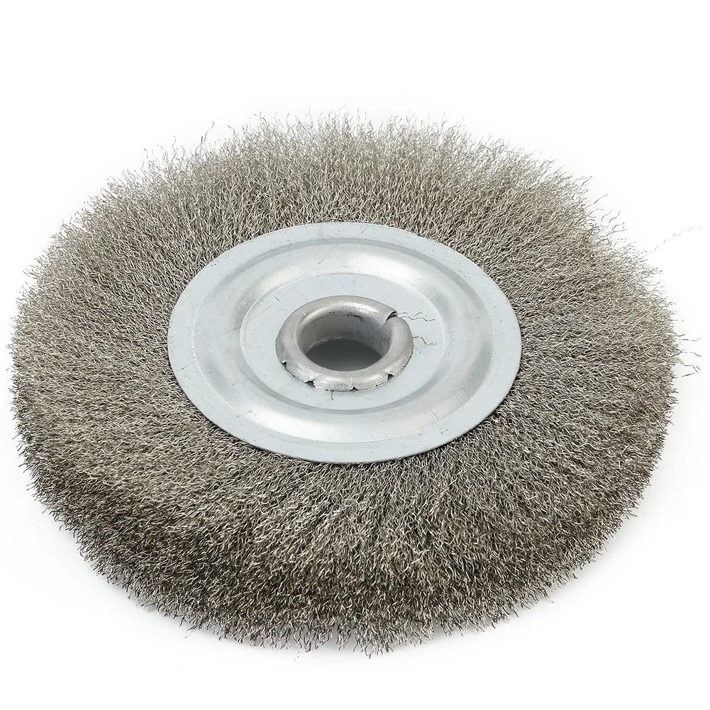 5inch Crimped Stainless Steel Wire Wheel Brush Bench Grinder Abrasive 16mm Hole For Deburring Rust Scale And Carbon Removal
5inch Crimped Stainless Steel Wire Wheel Brush Bench Grinder Abrasive 16mm Hole For Deburring Rust Scale And Carbon Removal