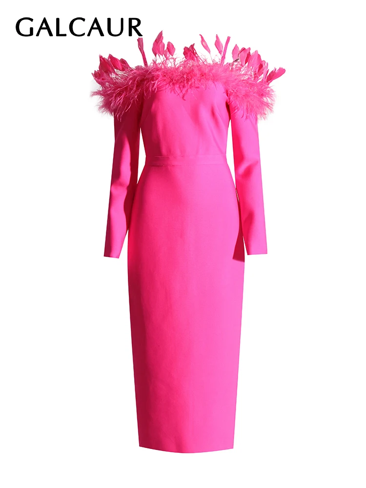 Платье GALCAUR женское с открытой спиной, элегантное однотонное приталенное в стиле пэчворк, с перьями, воротником-лодочкой, длинным рукавом и высокой талией, новая модель
Платье GALCAUR женское с открытой спиной, элегантное однотонное приталенное в стиле пэчворк, с перьями, воротником-лодочкой, длинным рукавом и высокой талией, новая модель
