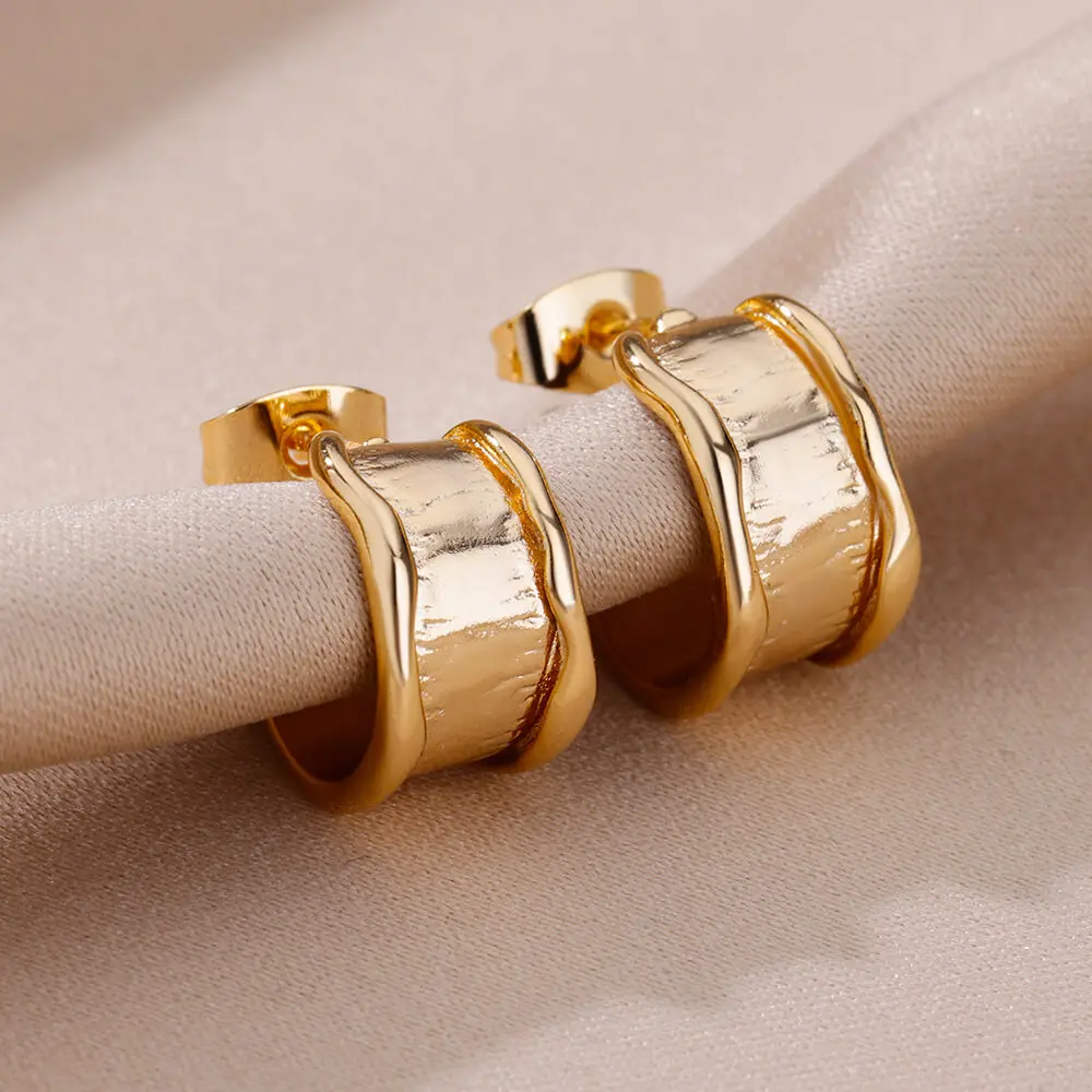 Geometric Wide Earrings for Women Gold Color Satinless Steel C-shaped Earrings Minimalist Luxury Jewelry Gifts Free Shipping
Geometric Wide Earrings for Women Gold Color Satinless Steel C-shaped Earrings Minimalist Luxury Jewelry Gifts Free Shipping