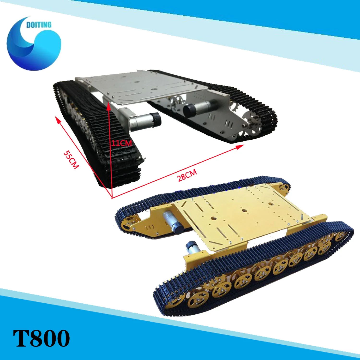Official T800 4WD Metal Tank Tracked Chassis RC Robot Platform Big Load 2WD Tracked Tank Model
Official T800 4WD Metal Tank Tracked Chassis RC Robot Platform Big Load 2WD Tracked Tank Model