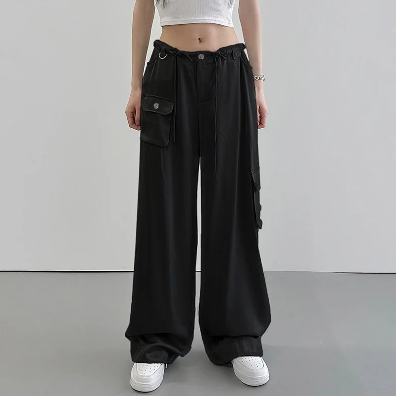 Goth Dark Satin Cyber Gothic Y2k Wide Leg Pants Punk Techwear Fashion Baggy Cargo Trousers Harajuku Low Waist Casual Streetwear
Goth Dark Satin Cyber Gothic Y2k Wide Leg Pants Punk Techwear Fashion Baggy Cargo Trousers Harajuku Low Waist Casual Streetwear
