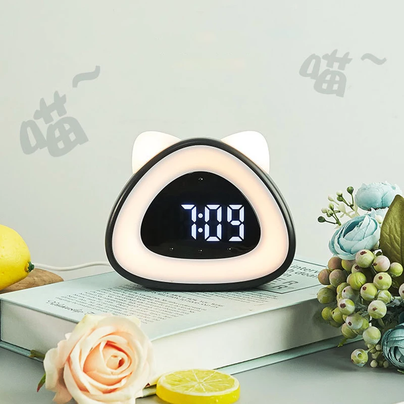 Wake Up Light Alarm Clock Cute Pet Alarm Clock Cat Bedside Voice Controlled Electronic Clock Night Light Clock Desktop Clock
Wake Up Light Alarm Clock Cute Pet Alarm Clock Cat Bedside Voice Controlled Electronic Clock Night Light Clock Desktop Clock