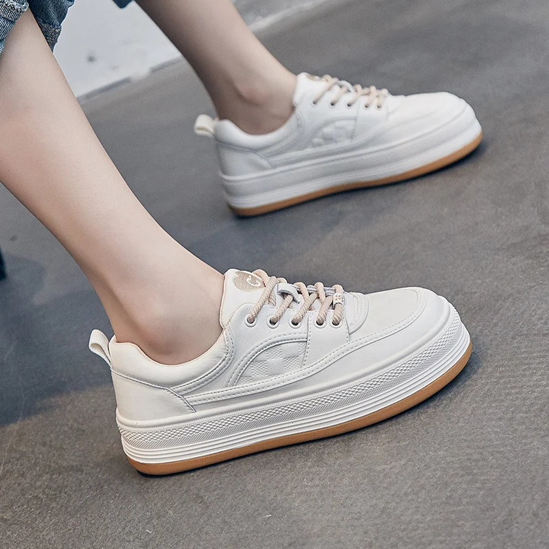 Woman Shoes New Fashion Breathable Female Sneakers Elegant Vulcanized White Shoes Girls Lace-up Comfy Simple Genuine Leather
Woman Shoes New Fashion Breathable Female Sneakers Elegant Vulcanized White Shoes Girls Lace-up Comfy Simple Genuine Leather
