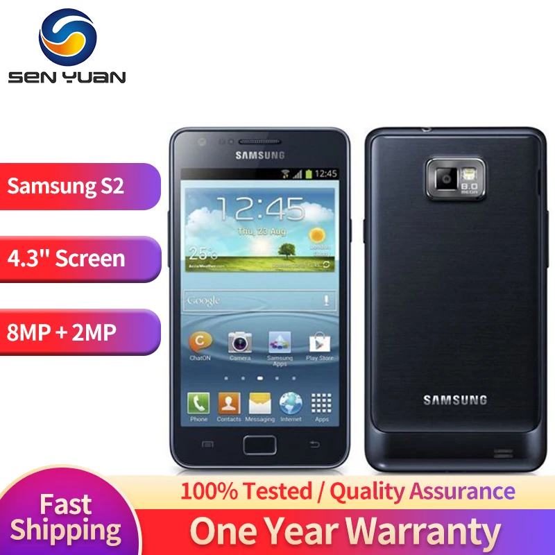 

Original Samsung Galaxy S2 S II i9100 3G Mobile Phone Unlocked 4.3'' WiFi 8MP 1GB+16GB CellPhone Dual Core Android SmartPhone