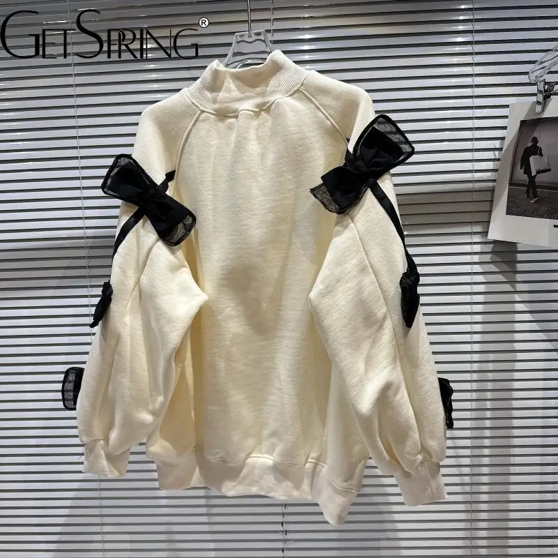 GetSpring Women Hoodies Turtleneck Bow Fleece Sweatshirt Pullovers Long Sleeve Loose Casual Female Tops All Match Autumn Winter
GetSpring Women Hoodies Turtleneck Bow Fleece Sweatshirt Pullovers Long Sleeve Loose Casual Female Tops All Match Autumn Winter