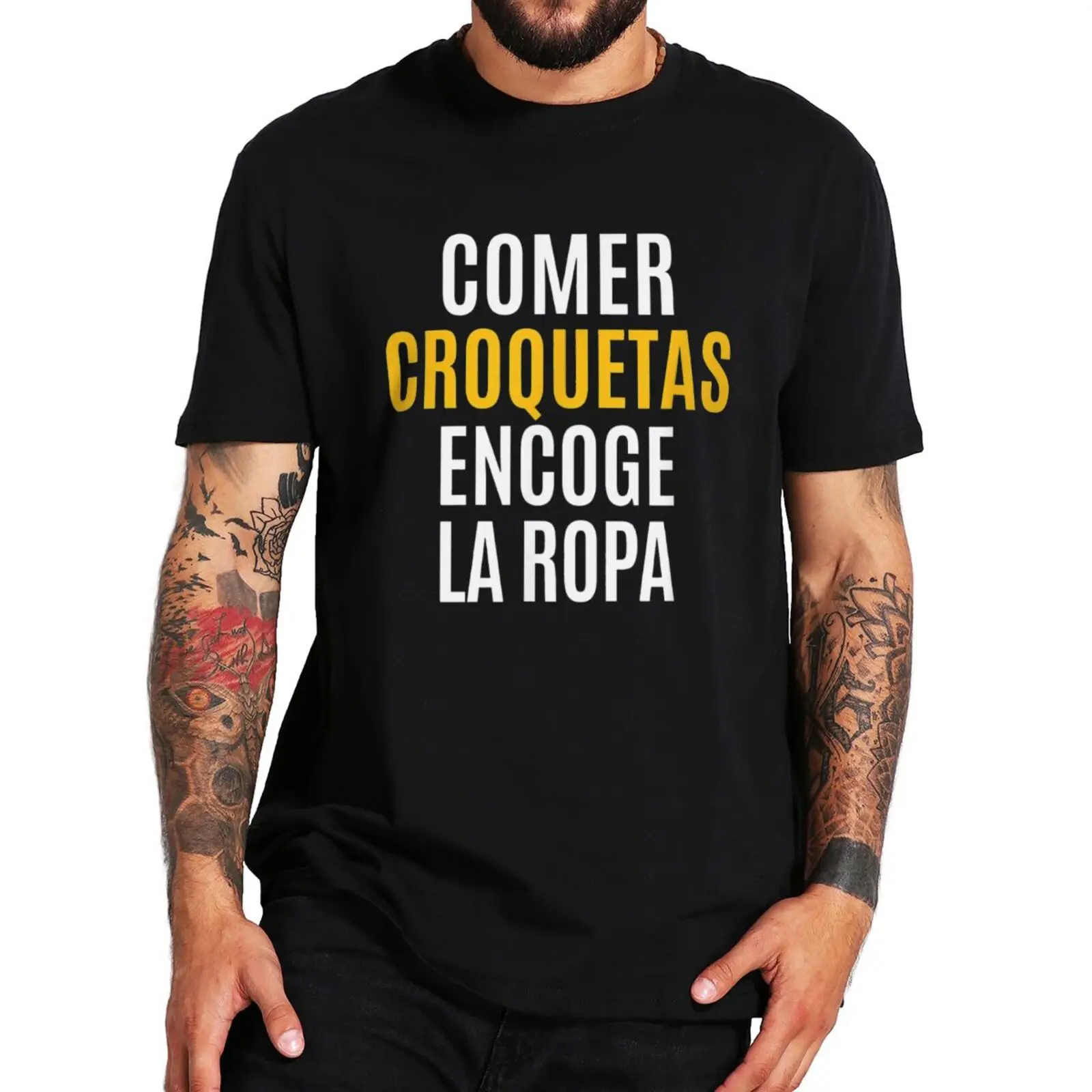 Eating Kibble Shrinks Clothes T Shirt Funny Spanish Quotes Croquettes Lovers Short Sleeve Summer Cotton Casual T-shirts
Eating Kibble Shrinks Clothes T Shirt Funny Spanish Quotes Croquettes Lovers Short Sleeve Summer Cotton Casual T-shirts