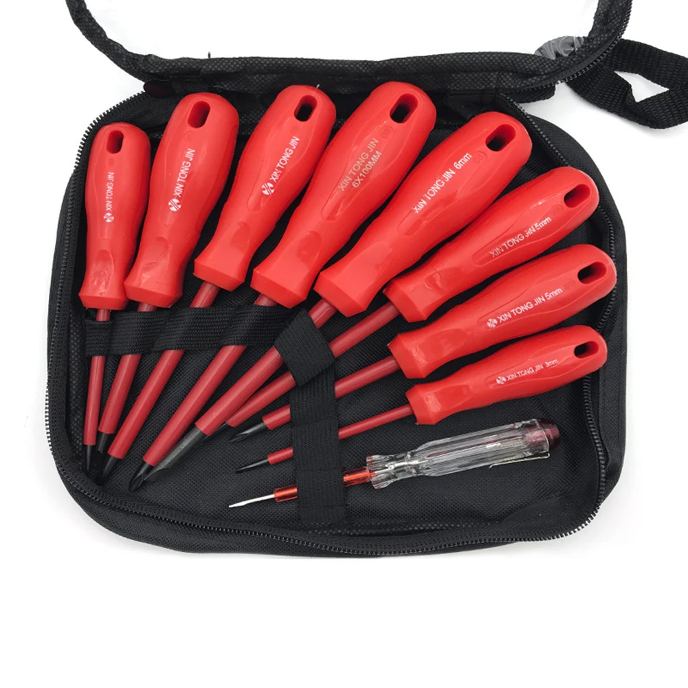 9 Pcs Insulated Screwdriver Set Electrician Dedicated Magnetic Precision High Voltage 1000V Slotted Phillips Hand Tools 
9 Pcs Insulated Screwdriver Set Electrician Dedicated Magnetic Precision High Voltage 1000V Slotted Phillips Hand Tools