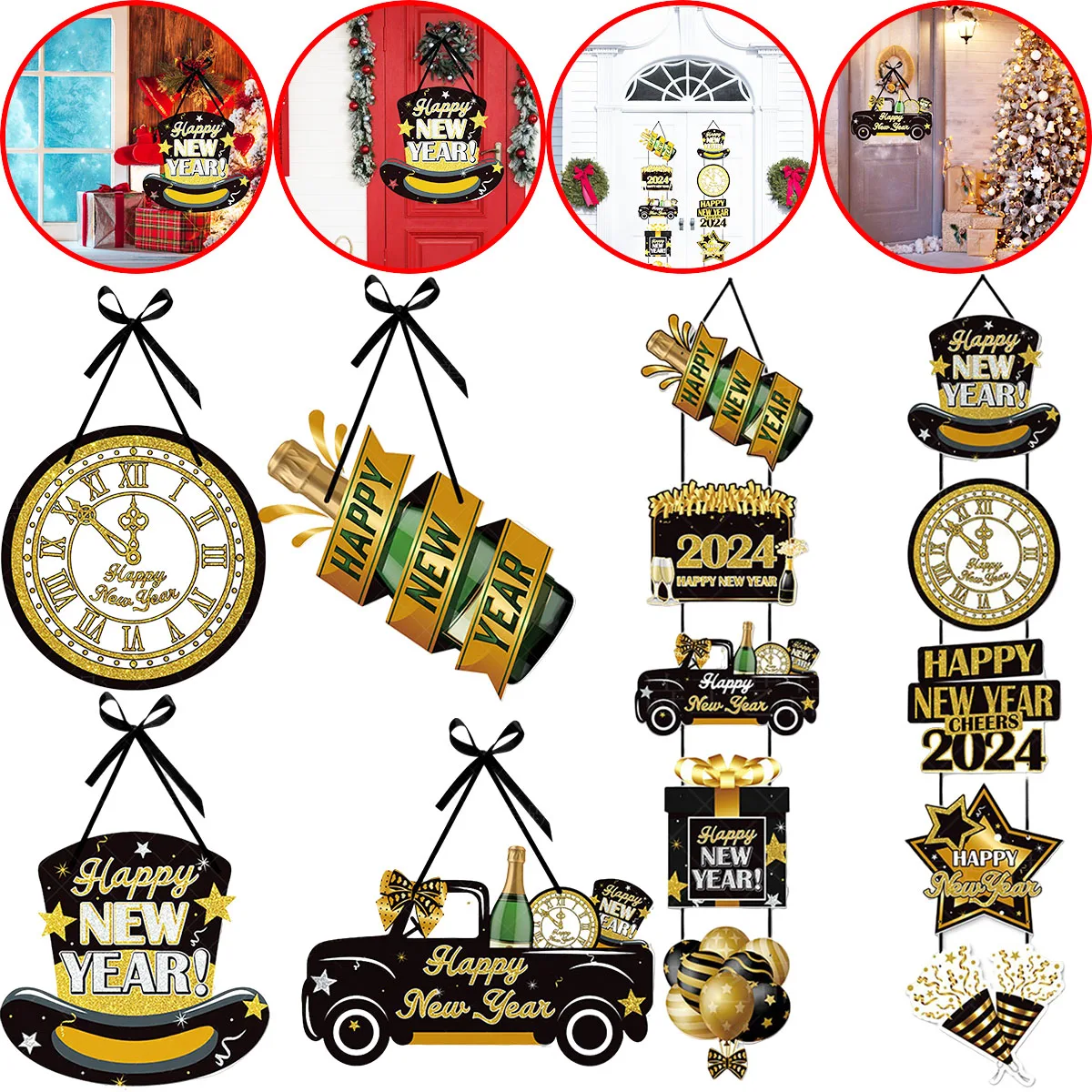 2024 Happy New Year Decoration Party Decorating Door Hangings New Year's Eve Party Atmosphere Decorate Decorative Pendant
2024 Happy New Year Decoration Party Decorating Door Hangings New Year's Eve Party Atmosphere Decorate Decorative Pendant