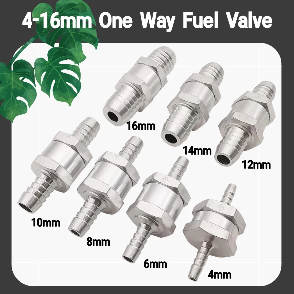 1Pcs Silver Aluminium One Way Fuel Valve 4/6/8/10/12/16mm Vehicle Fuel Non Return Check Valve Petrol Diesel Anti-Backflow Valve
1Pcs Silver Aluminium One Way Fuel Valve 4/6/8/10/12/16mm Vehicle Fuel Non Return Check Valve Petrol Diesel Anti-Backflow Valve